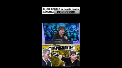 Maravillosa grandísima Alícia Bodalo desatada contra Pedro Sánchez.