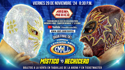 CMLL. Gran Final Del Torneo Leyenda Azul-Hechichero vs Mistico