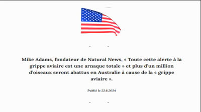 L'ARNAQUE DE LA GRIPPE AVIAIRE