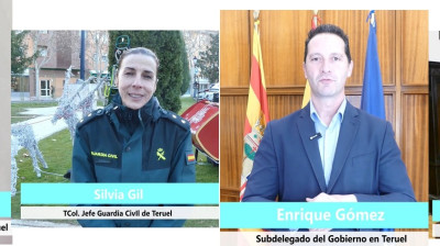 LA TCOL SILVIA GIL Y EL COL. SALVADOR MEDRANO FELICITAN LA FIESTAS