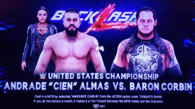 Baron Corbin vs Andrade "Cien" Almas w/ Zelina Vega (WWE 2K19)